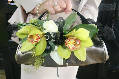corsage bag hand buttonhole flower pale bridesmaids compliment callas brides gowns shades outfit mother too