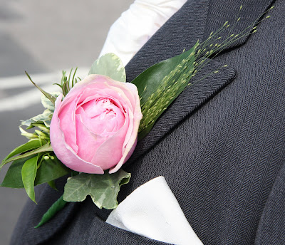 pale pink boutonniere