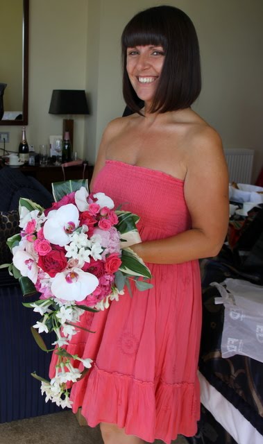 Niccola 39s fabulous wedding bouquet in hot pink and ivory I 39d used some 