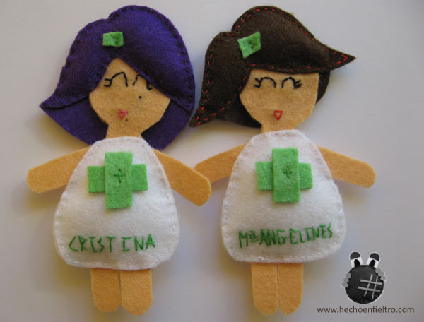 muñecas de fieltro personalizadas