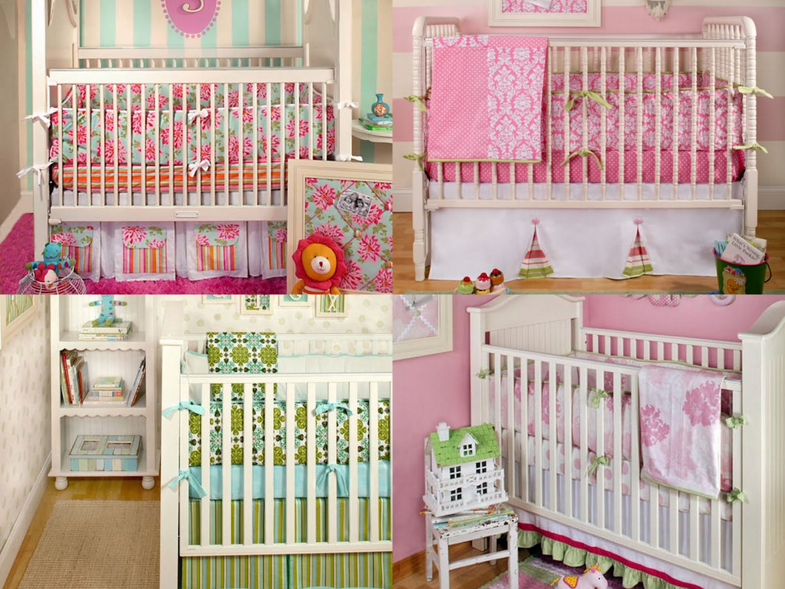 A Polka Dot Moon Designer Girls Baby Bedding by New Arrivals inc.