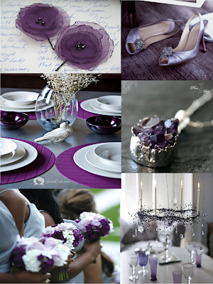 Eggplant Lavender and Silver