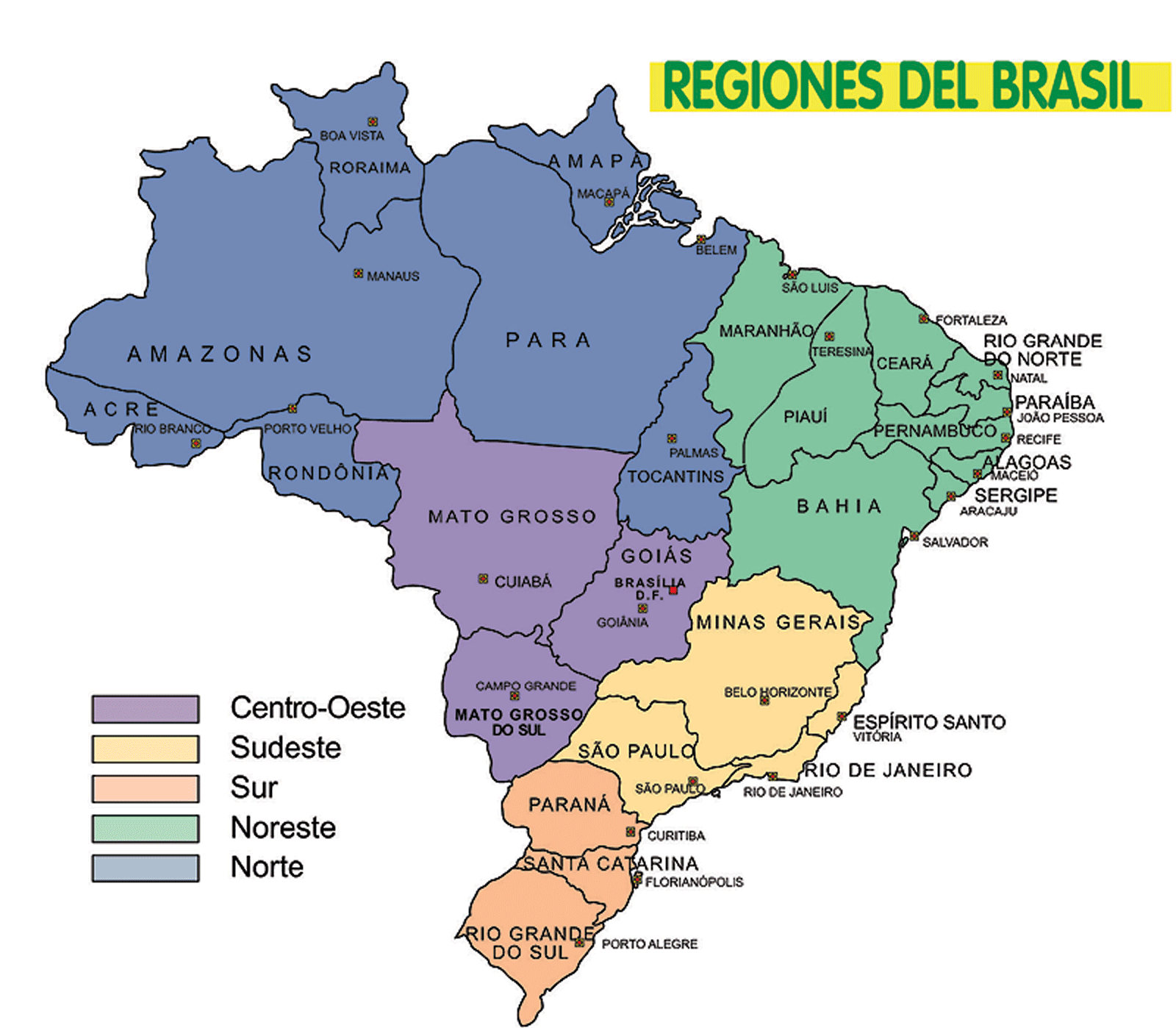 Destinos: Mapas de Brasil