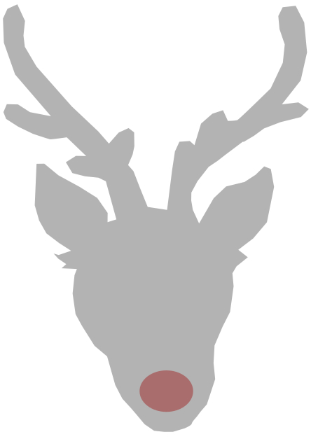 reindeer head outline