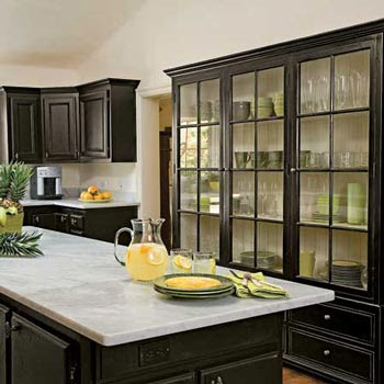 اللون الاسود ملك الالوان مطبخ غرف  Black+kitchen+1