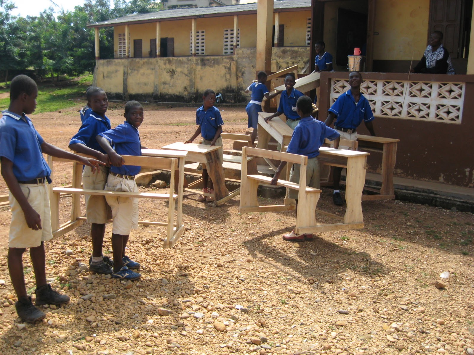Ghana Together News Updates New Desks For Anglican "A" Primary School