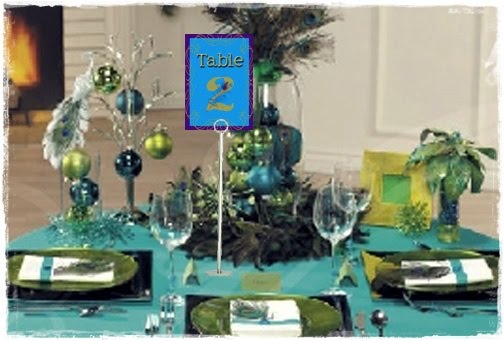 The image shown is a sample custom designed table number