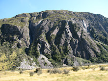 Rock face near Mt. Cook