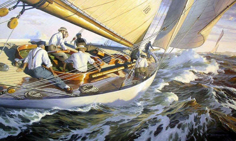 marine oil paintings dramatic lighting marine painter