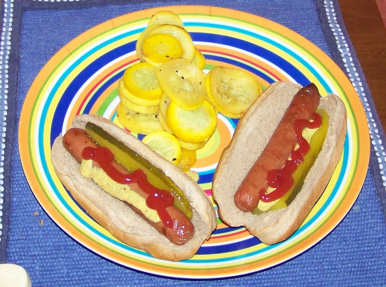 Costco Cuisine Hebrew National Hot Dogs with Summer Squash