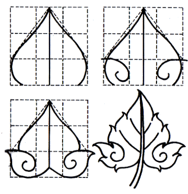 Lai-Thai-Art-Work-leaf-Pudtarn-hand-writ