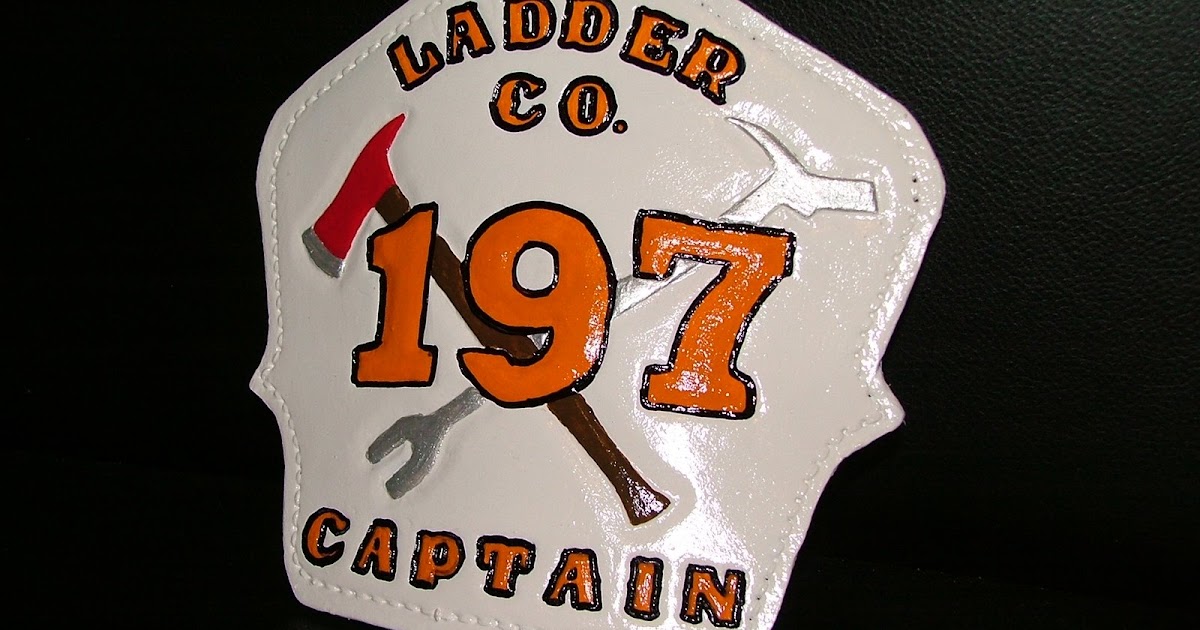 Custom Leather Firefighter Helmet Shields Carved Fire Helmet Shields and Radio Straps