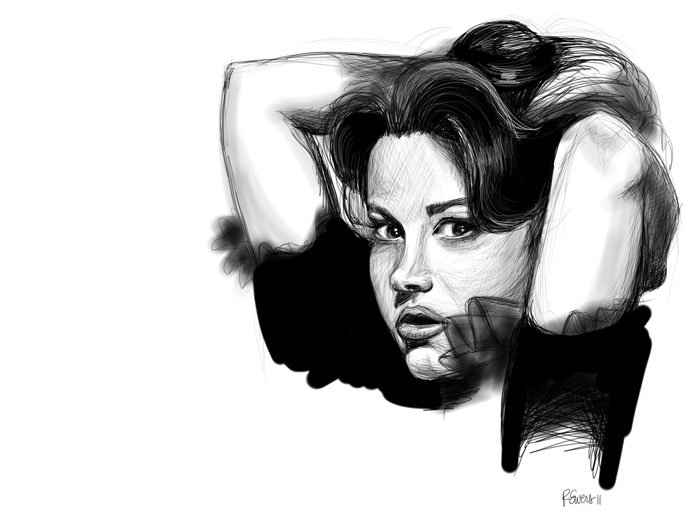 Happy Monday today's daily drawing is of a very beautiful Jane Fonda