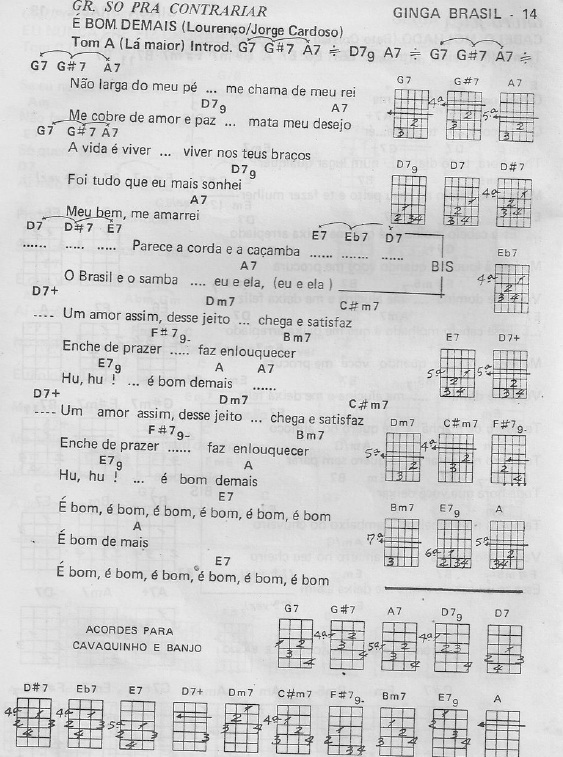 ginga brasil especial spc  Cifras de musicas, Cifras simplificadas, Sambas  antigos