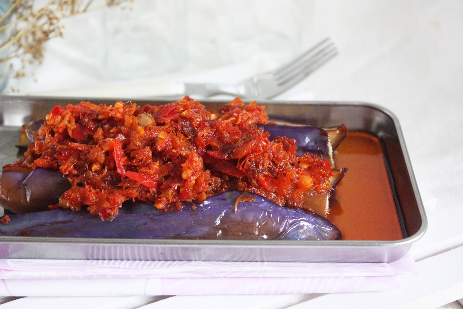 Cherry on a Cake BRINJAL IN DRIED SHRIMP SAMBAL TERUNG MASAK SAMBAL
