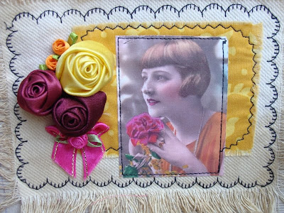 OOAK Romantic vintage woman wristlet by Ayala Levinger