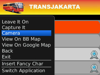 Aplikasi Transjakarta untuk Blackberry