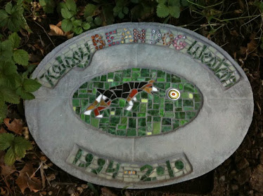 Our beloved dog Kelsey's headstone made by Artist Tracy Broback