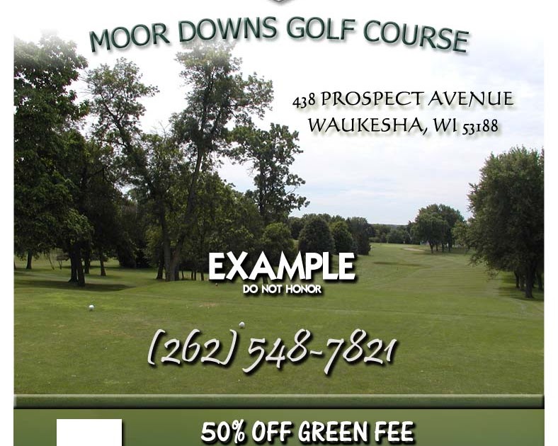 Golf Coupons in Wisconsin Moor Downs Golf Course in Waukesha Wisconsin