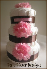 3 tier Congratulations diaper cake $30