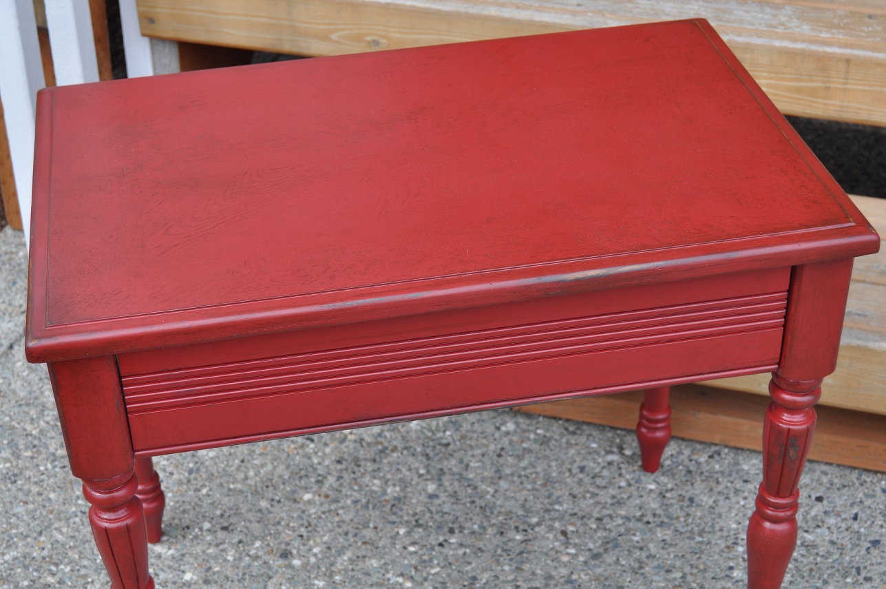 refinished side table Little Birdie Secrets