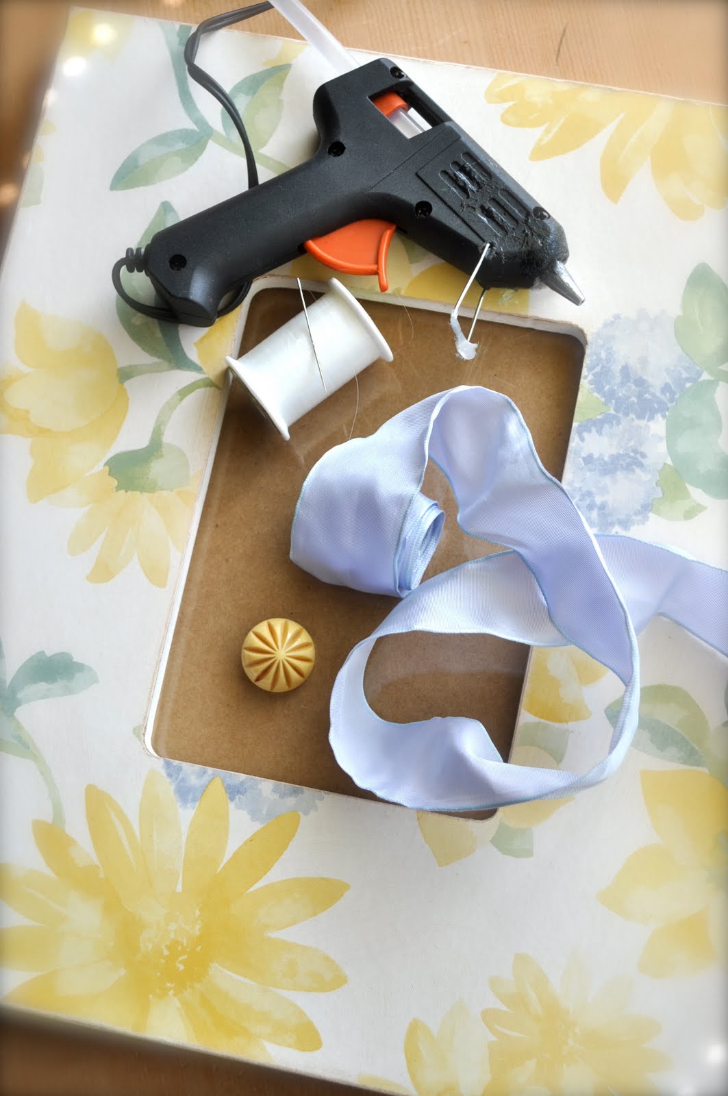 ribbon embellished picture frames Little Birdie Secrets