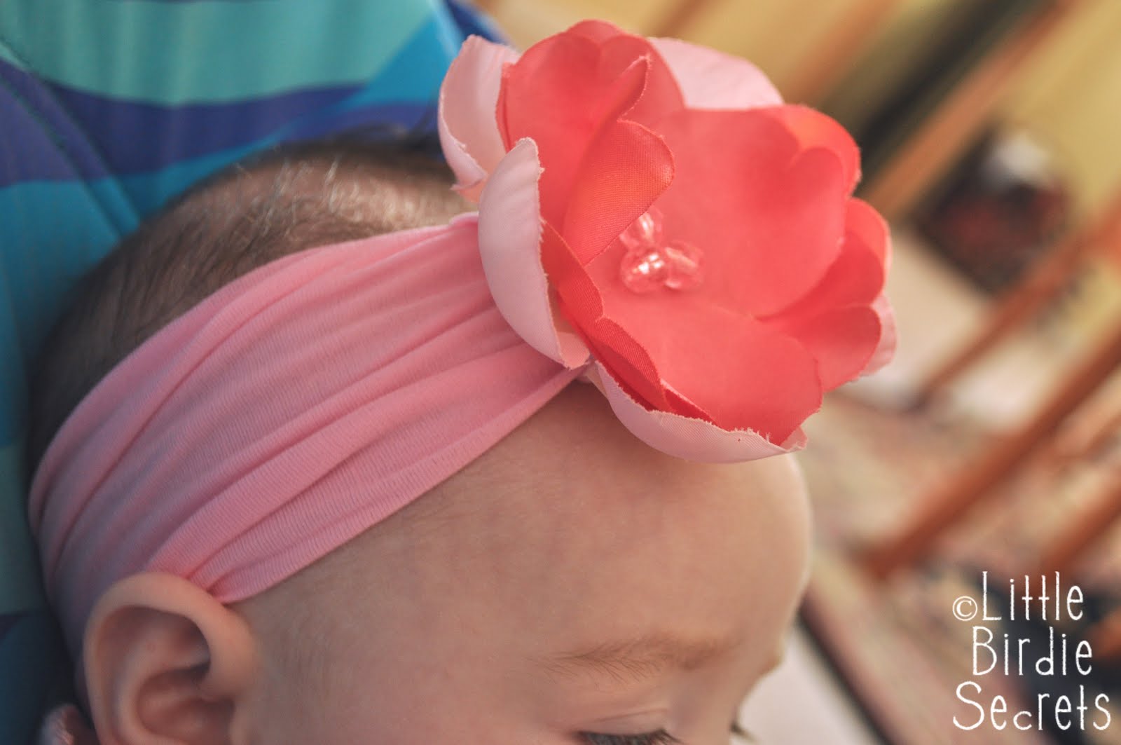 easy stretchy baby headband tutorial Little Birdie Secrets