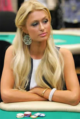 paris hilton, poker