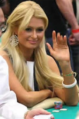 paris hilton, poker