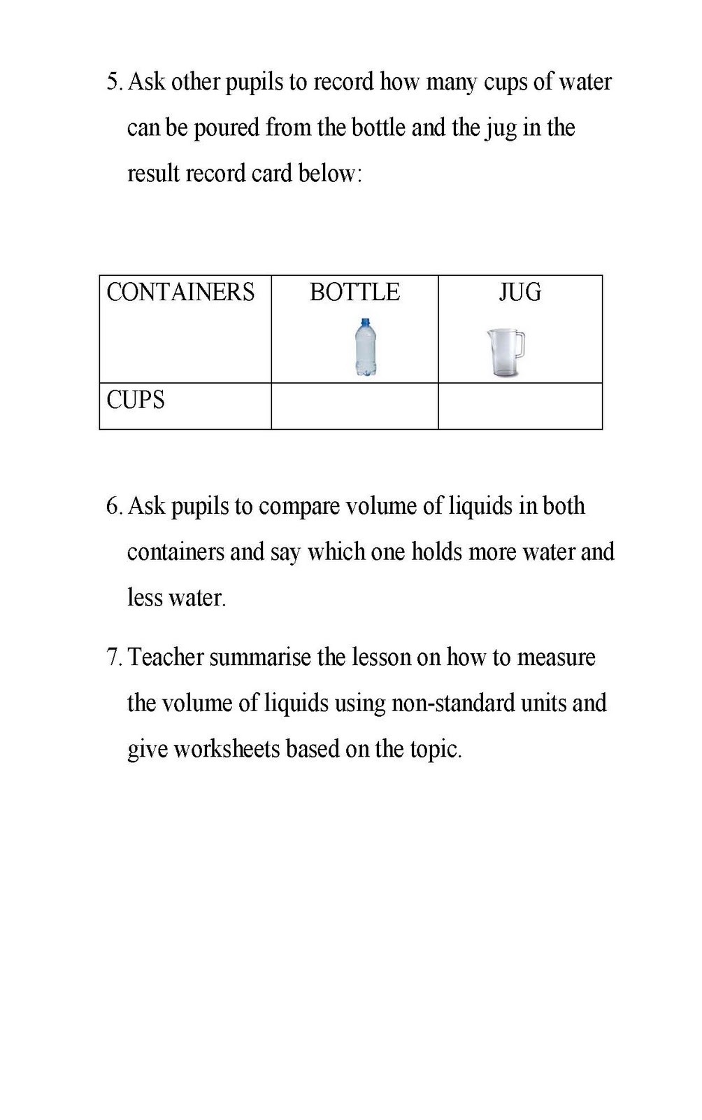 volume of liquid: Measurement of Volume of Liquid