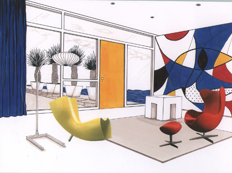 Interior Design Education: 3D interior Design Sketches 