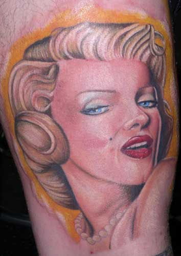 Tattoo Artist Adrian Spider Castrejon Marilyn Monroe Tattoo