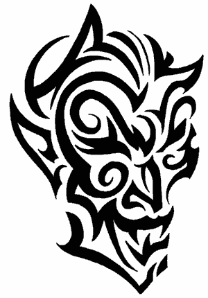 idea tattoo design gallery: Tribal Tattoos Cross and Tiger Design Ideas