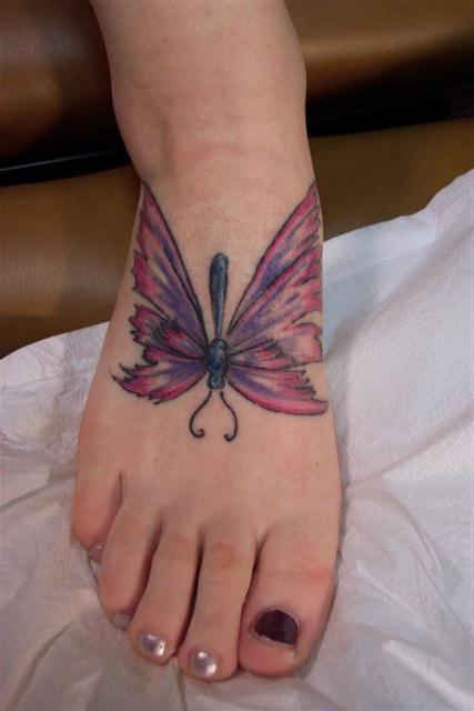 Butterfly Tattoos " on Foot " For Women Ideas