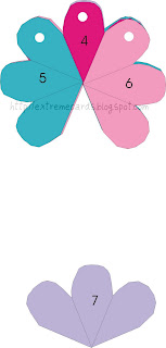 seven flower pop up card