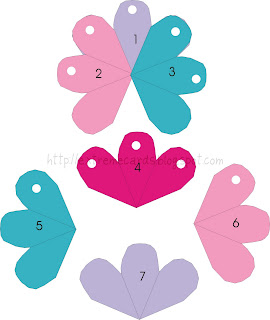 seven flower pop up card