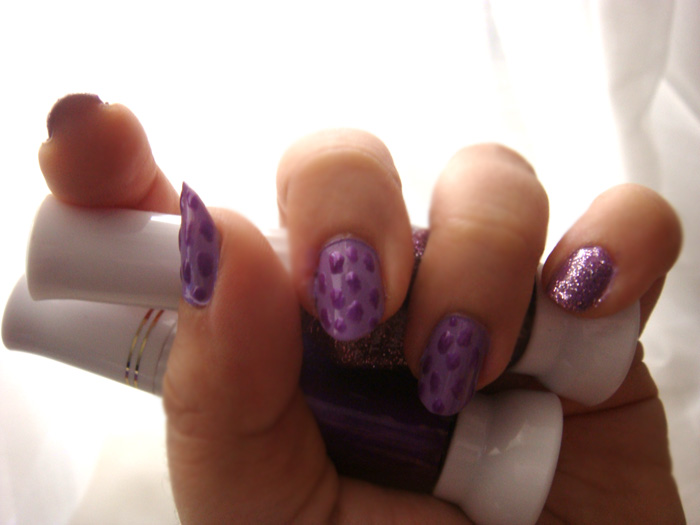 Purple Animal Print Nail tutorial