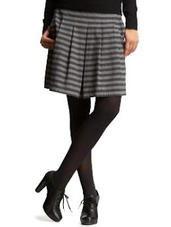 Grey striped skirt from Gap