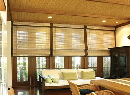 Dark Bamboo Blinds