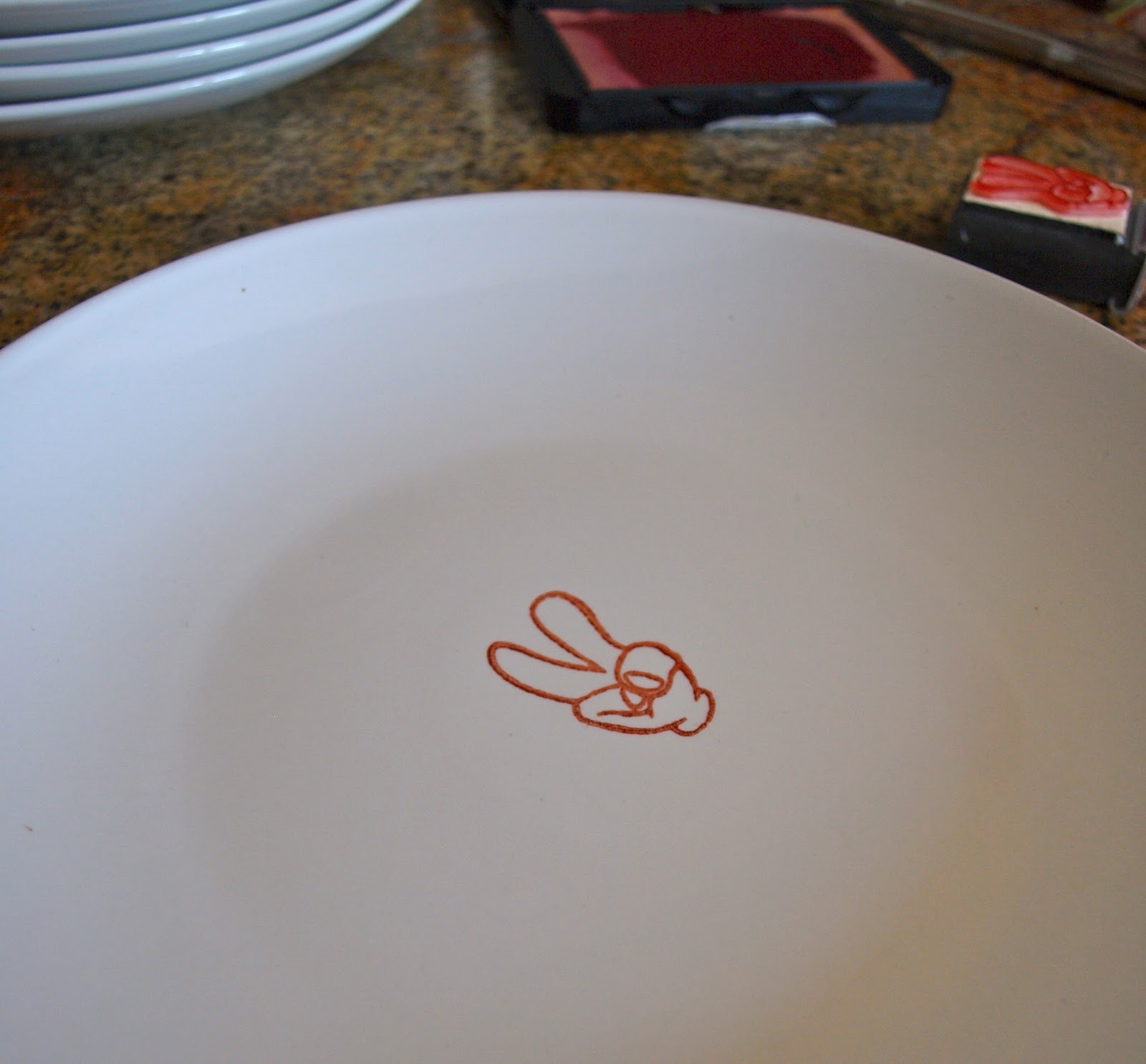 a. party style tutorial stamped plates