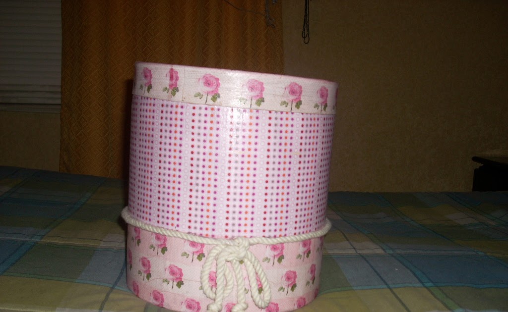 manualidades: Trabajos en Decoupage 1 Caja Redonda