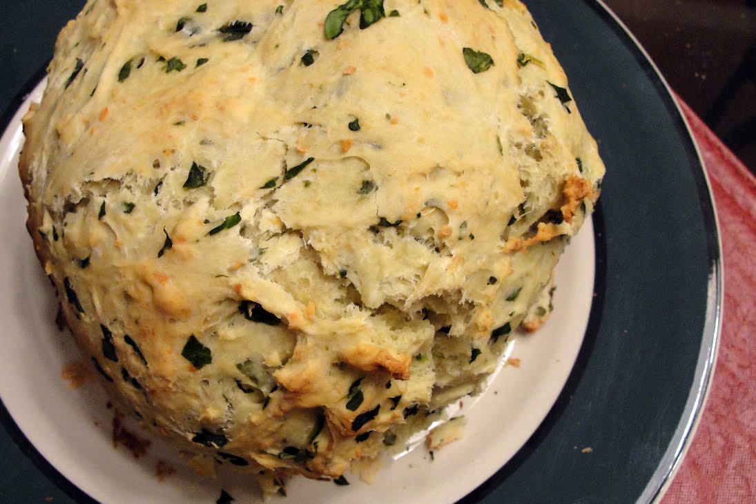 The Pursuit of Happiness Super Easy Spinach & Cheese Bread
