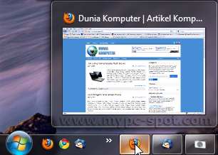 Memperbesar Taskbar Preview di Windows 7