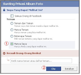 cara privasi album foto di facebook