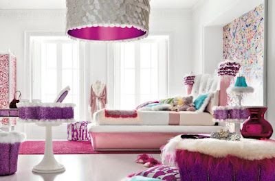 Charming and Opulent Pink Girls Room