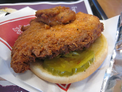 Chick-fil-A Spicy Chicken Sandwich inside view