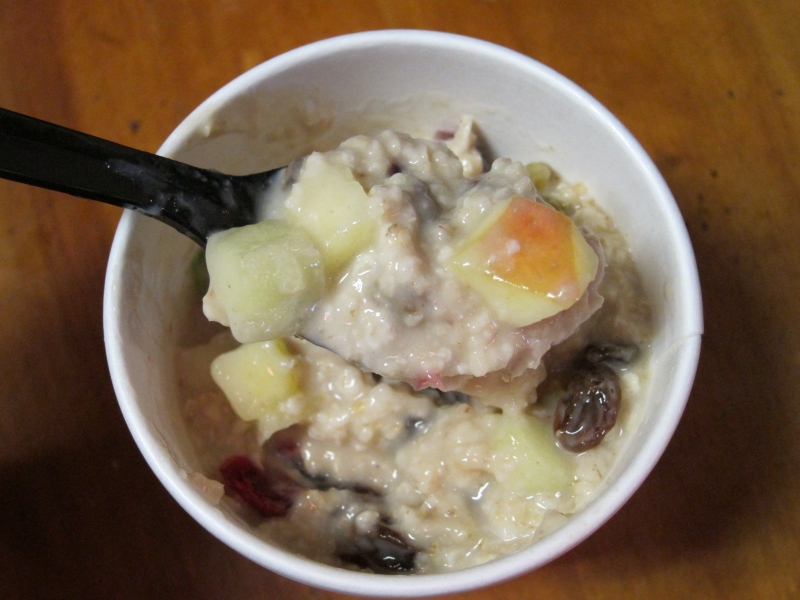 The oatmeal itself was fairly