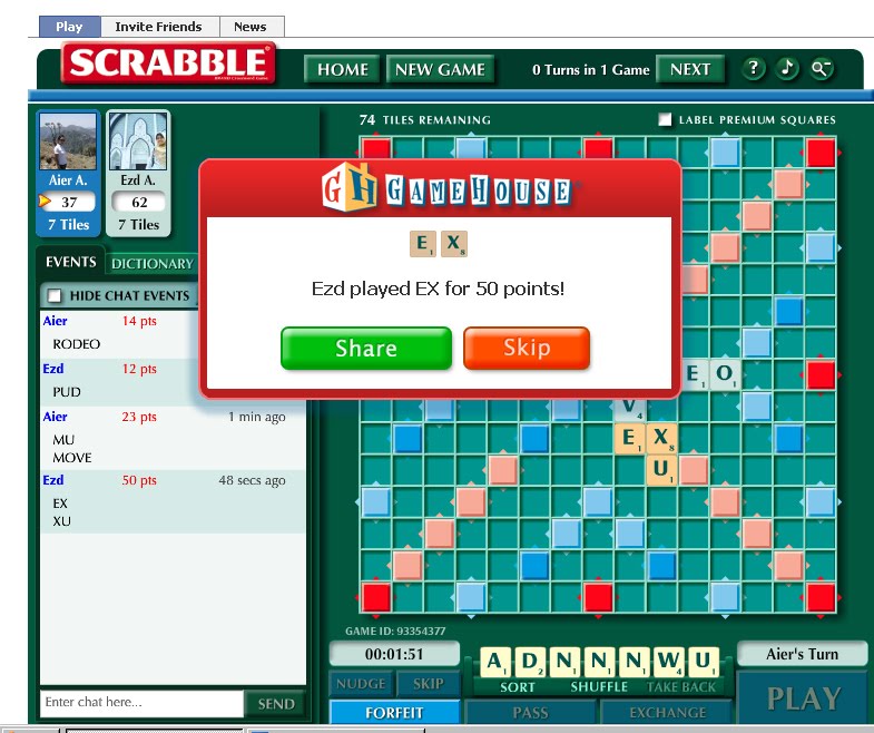 airaniEz's Life: SCRABBLE Di Facebook