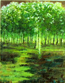 Aspen Grove - Original Acrylic Art on Canvas 16x20
