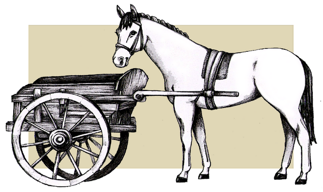 Don't put the cart before the horse story picture